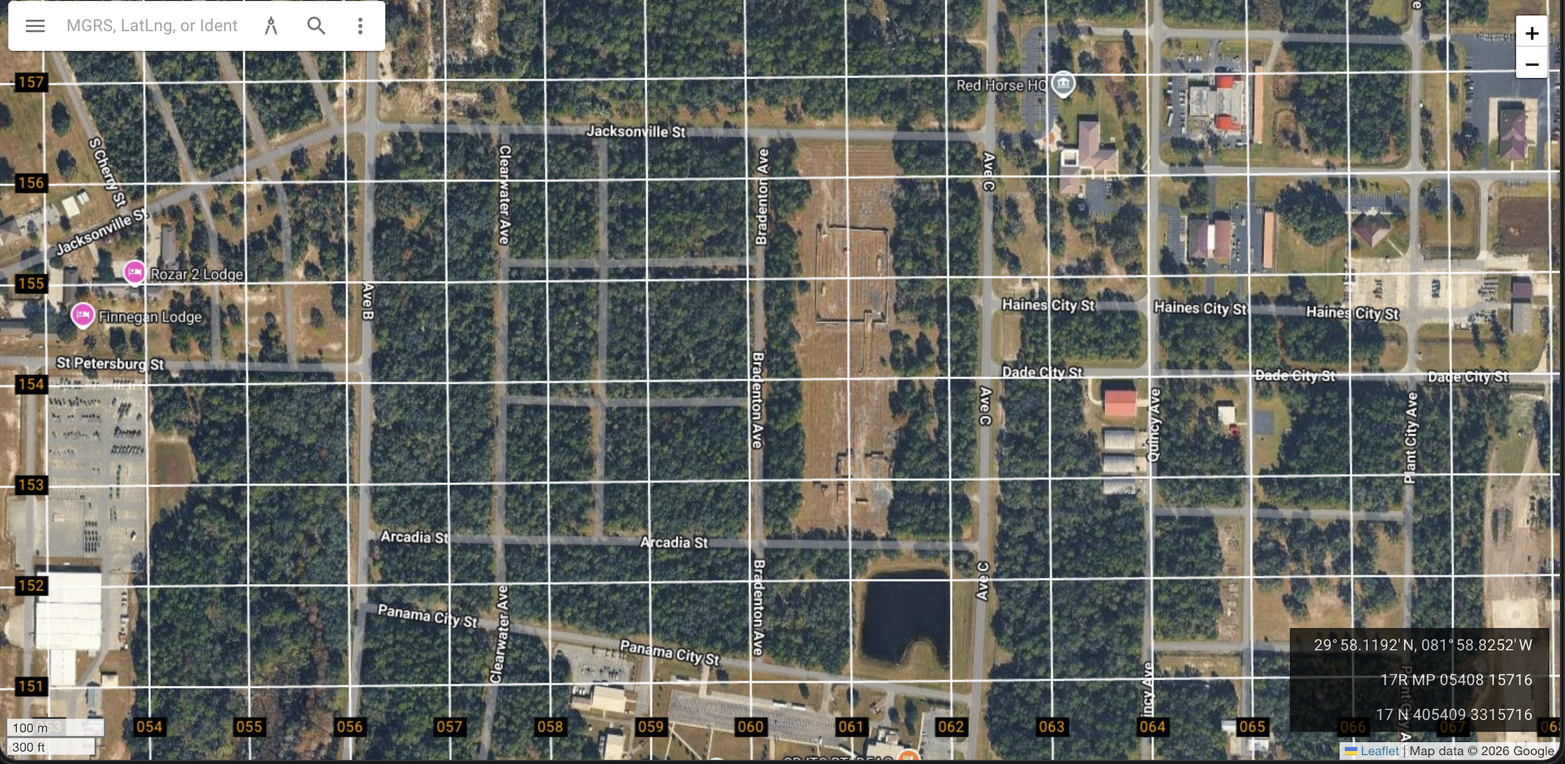 Camp Blanding LTA with MGRS Grid (HawgOps)